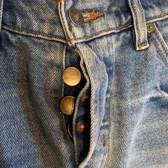 Rip curl fly button up distressed 5 juniors denim summer shorts high rise surf - Picture 2 of 9